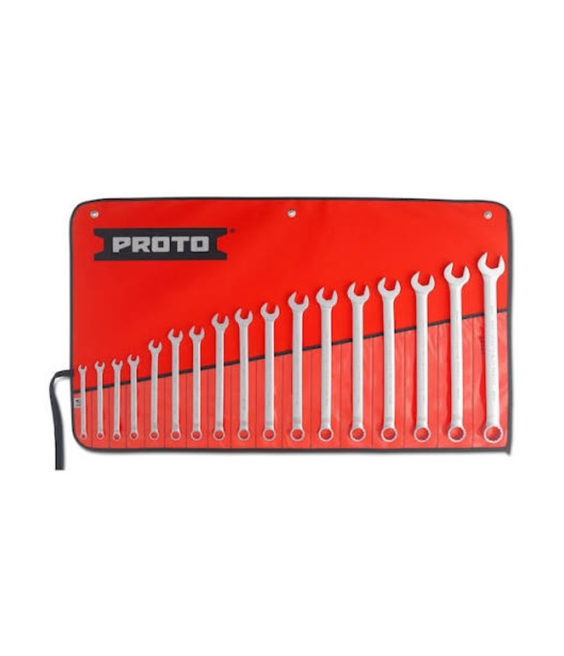 12-Point Full Polish Metric Combination Wrench Set (17 pc.)