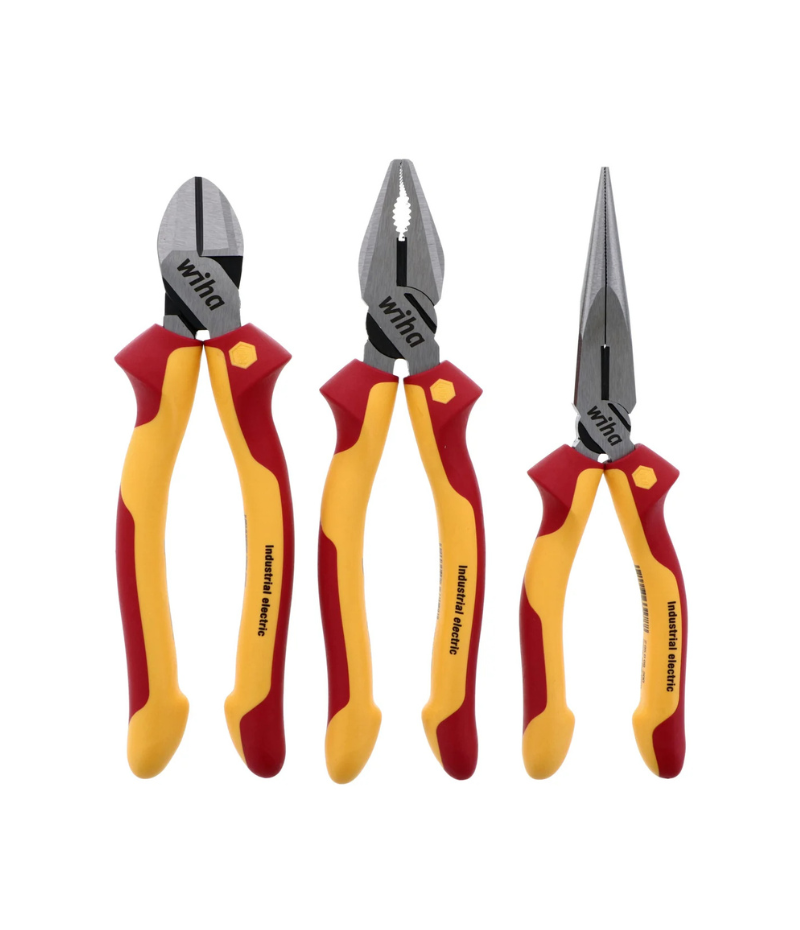 Wiha 32981 Insulated Industrial Pliers/Cutters Set
